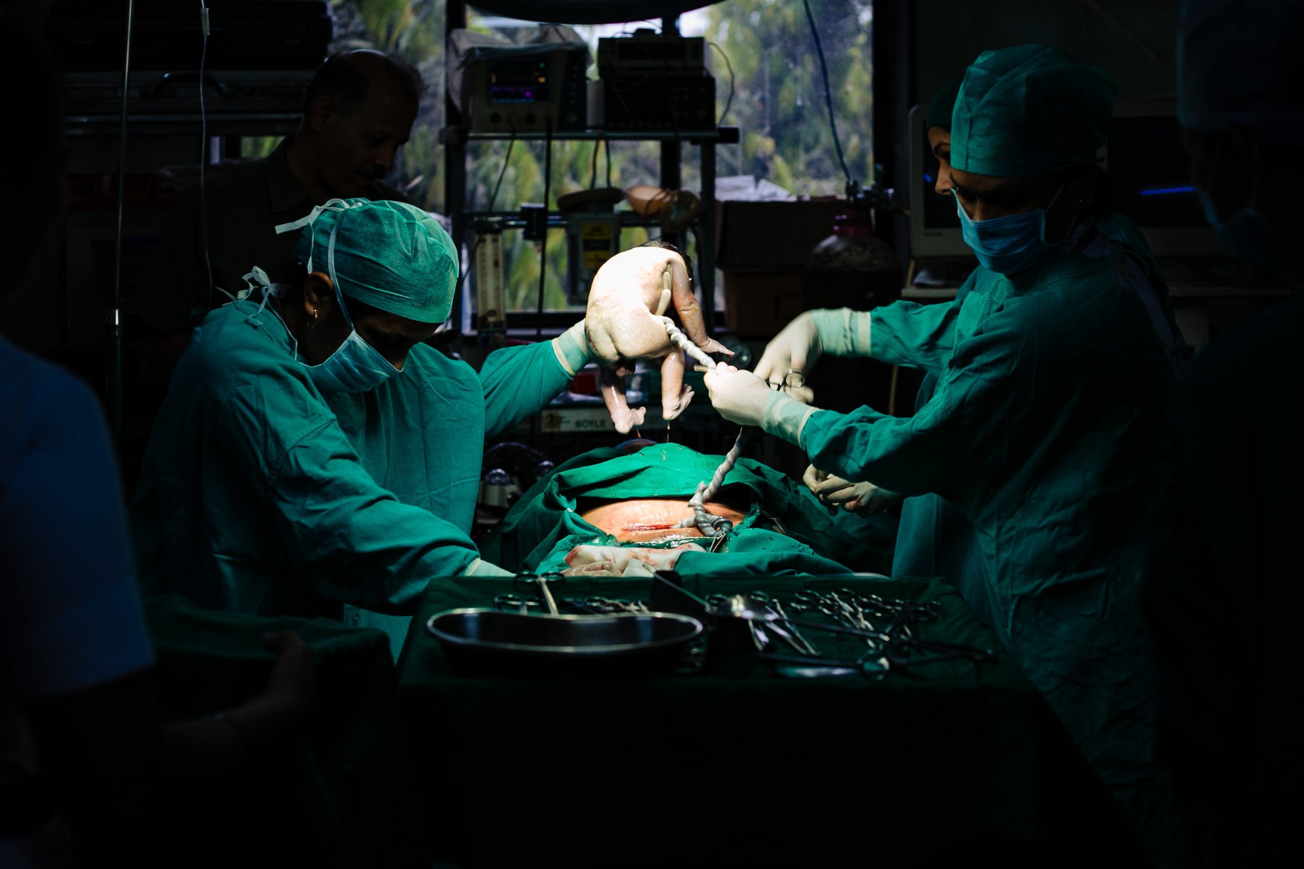 woman having c-section